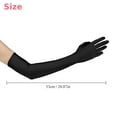 thumbnail image 6 of 21'' Long Satin Finger Gloves, TSV Classic Wedding Mittens for Women, 1920s Opera Gloves for Party, Wedding, Banquet, Black/White, 6 of 8