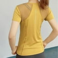 thumbnail image 4 of QUNYINEY Crew Neck Womens Shirts Mesh Short Sleeve Casual Pullover Tops Breathable Workout Loose Tops for Women Trendy, 4 of 4