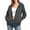 Dark Gray, variant on Rain Jacket Women Plus Size Waterproof Raincoat Lightweight Full Zip Up Hiking Outdoor Rain Coat with Pockets Khaki XL