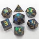 thumbnail image 3 of 7 Piezas de Dados Poliédricos con Palabras Numéricas de Dados de Juego de Bricolaje Ecológico Multicolor para Mazmorras Y Dragones negro dorado Baoblaze Dados poliédricos, 3 of 8