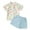 Sky Blue, variant on Boys Clothes Toddler Kids Baby Outfits Sets Boy Summer Cotton Stretch Print Sleeveless Sports 1t 2t 3t 4t 5t 6t Pajama Set Shirt and Jogger Shorts 2PCS
