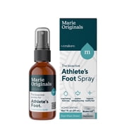 Marie Originals Athletes Foot Spray, Antifungal Treatment, Itch Relief and Foot Deodorant for Women and Men Travel, and Work, 1 Fl. Oz