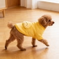 thumbnail image 6 of Winter Thermal Dog Coat Sleeveless Small Dog Jacket Yellow Polyester 35x25cm Windproof Water-Repellent Zipper Closure Lightweight Warm Pet Wear, 6 of 6