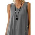 thumbnail image 3 of Gvmfive Women Sleeveless Plain Irregular Pullover Tunic Tank Tops, 3 of 4