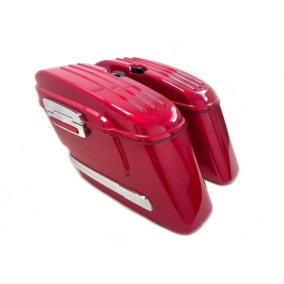Mutazu Burgundy Red HL Hard bag Saddlebags fits Yamaha Honda Suzuki Kawasaki