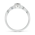 thumbnail image 2 of ANGARA Natural Princess-Cut Diamond Celtic Knot Ring in 14K White Gold for Women (Size-4.4mm| Color-K| Clarity-I3) | April Birthstone, Anniversary, Jewelry Gift for Women | Natural Diamond Ring, 2 of 8