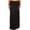Black, variant on Women's Plus Size High Waist Foldable Elastic Band Relaxed Fit Solid Maxi Skirt