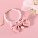 thumbnail image 2 of Collar de gato con perlas, delicado collar para perro con lazo, collar para cachorro, accesorio decorativo para perro, 2 of 7