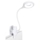thumbnail image 1 of Lámpara de lectura con 24 LED, 9 configuraciones diferentes, luz de lectura con clip para proteger los ojos, recargable por USB, lámpara de escritorio con clip y control táctil., 1 of 5