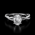 thumbnail image 5 of Diiro Oval Cut Moissanite Engagement Ring, Twisted Infinity Pave Band, 10K Vermeil Yellow Gold Solitaire Ring, Promise Wedding Ring, Bridal Jewelry, 5 of 9