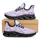 thumbnail image 1 of Zapatos de estilo bohemio color lavanda con estampado de atrapasueños, ligeros, con cordones, de punto, transpirables, planos, 1 of 6