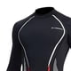 thumbnail image 4 of Traje de baño Cola suave para hombre camiseta de manga larga Natación buceo Surf negro, 4 of 5