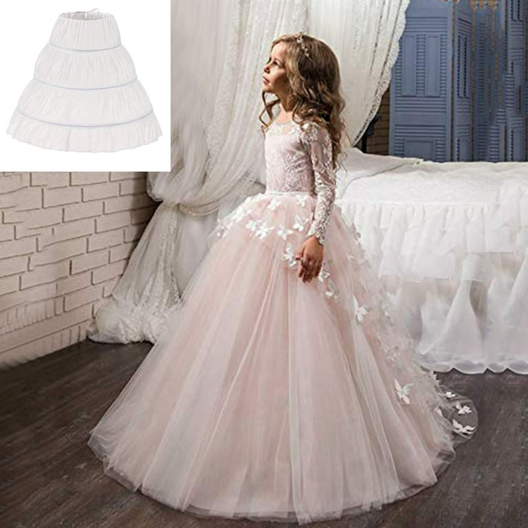 children petticoat party dress M7648 (PDF) | Childrens'/Girls' Gathered Dresses with Petticoat and Sash