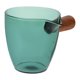 thumbnail image 1 of Green Glass Creamer Pitcher with Wooden Handle for Home Use Small Milk Jug Perfect for Kitchen and Parties 4.3 oz, 1 of 1