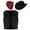 Black, variant on Kids Western Cowboys Cowgirls Outfits Open Front Vest with Bandana Hats for Stage Party Black 12