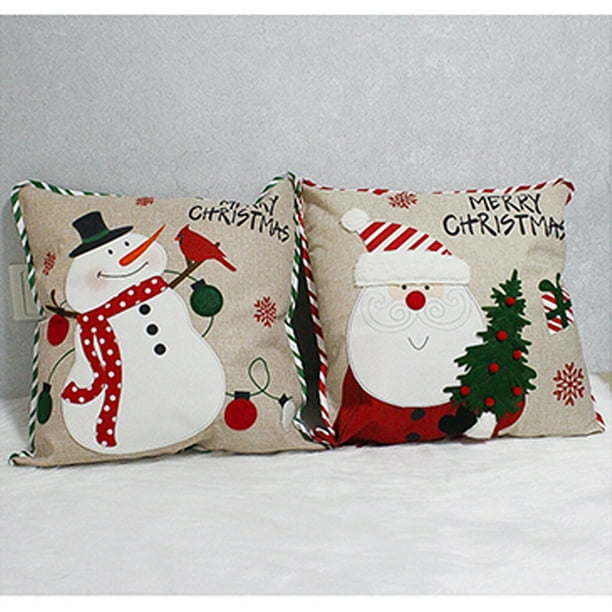 VOID Lama Navidad Invierno Funda De Almohada Cojín Poliéster