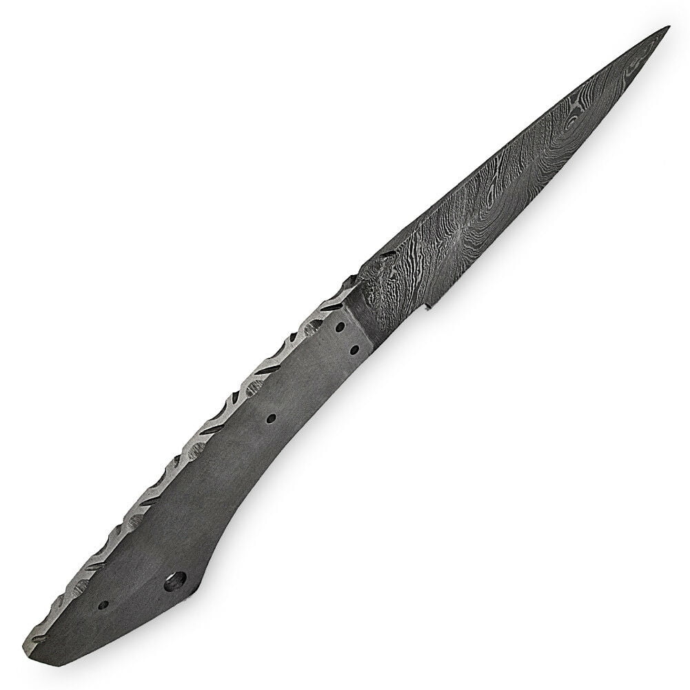 White Deer Damascus Blank Skinner Knife 55-60 HRC Hardness Folded Steel