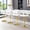 White-Gold, variant on Sweiko Swivel PU Leather Bar Stools, 2pcs Adjustable Bar Chairs, Modern Upholstered Kitchen Counter Height Barstools, Silver Metal Leg Bar Stools with Backres, Black