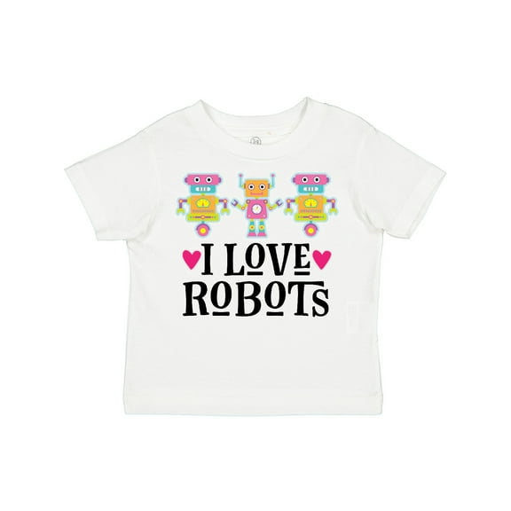 Inktastic I Love Robots Cute Robotics Girls Toddler T-Shirt