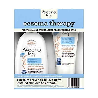Aveeno Baby Eczema Therapy Moisturizing Cream, Natural Oatmeal, 2 pk.