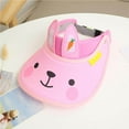 thumbnail image 2 of Children Summer Hat with Sleeves Cartoon Sun Protection Cap Set Wide Brim Beach Cap with Sleeves, 2 of 6