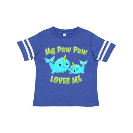 

Inktastic My PawPaw loves me- cute narwhal Gift Toddler Boy or Toddler Girl T-Shirt