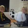 thumbnail image 2 of Almohada de béisbol, almohada grande de béisbol, almohada de felpa de béisbol suave, almohada redonda grande con forma de béisbol, cojín gigante, juguete deportivo, regalo para niños, niñas,, 2 of 6