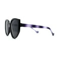 thumbnail image 3 of Polarized Womens Mod Oversized Flat Butterfly Fashion Sunglasses Black Purple / Black, 3 of 4
