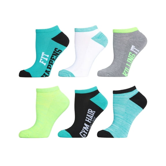 MeMoi Fit Happens Half Cushioned Low-Cut Socks 6 Pack - Mens - Male