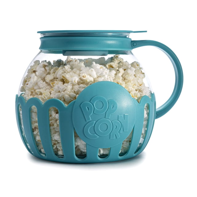 Ecolution - Recipiente Original MicroPop para palomitas de maíz, palomitero, vidrio de borosilicato, tapa 3 en 1, apto para lavavajillas, sin BPA, tamaño familiar de 3 litros, co