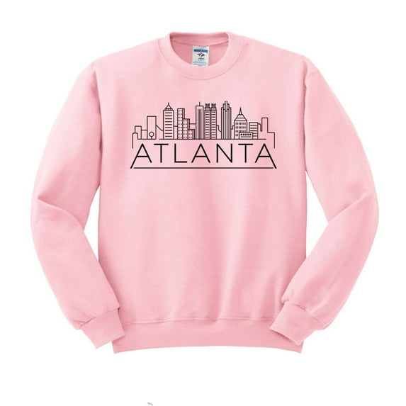 Skyline Atlanta Georgia Sweatshirt Unisex X-Large Pink
