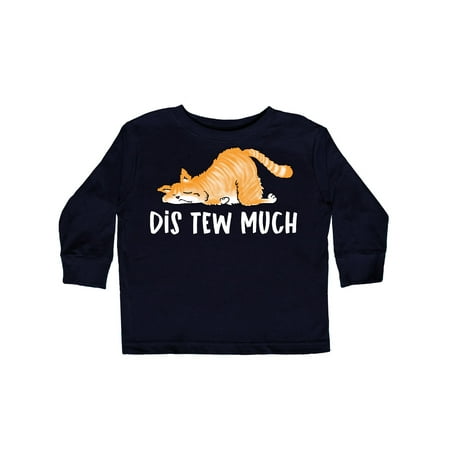 

Inktastic Napping Dis Tew Much Longhair Orangestriped Cat Gift Toddler Boy or Toddler Girl Long Sleeve T-Shirt
