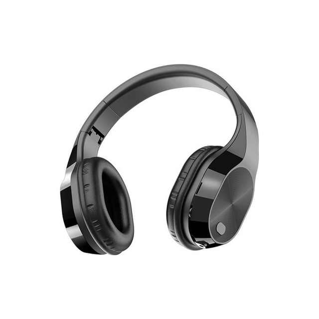 Cateissary Deportes inalámbricos Bluetooth 5.0 Auriculares Plegables Montados en la cabeza Estéreo Hifi Auriculares con cancelación de ruido Auriculares Cables de audio/vídeo negro