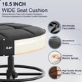 thumbnail image 6 of Armless Drafting Chair, Tall Office Chair no Wheels with Footrest Ring for Standing Desk, Small Faux Leather Executive Vanity Chair with Adjustable Height for Bar Counter Desk Black, 6 of 11