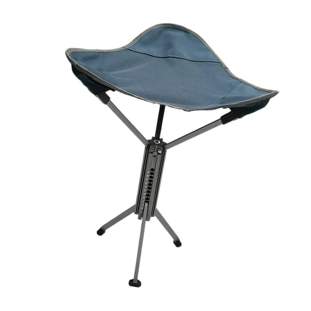koolsoo Tabouret de Camping Compact Petit Chaise Pliable pour Plage Barbecue Intérieur Extérieur Gris