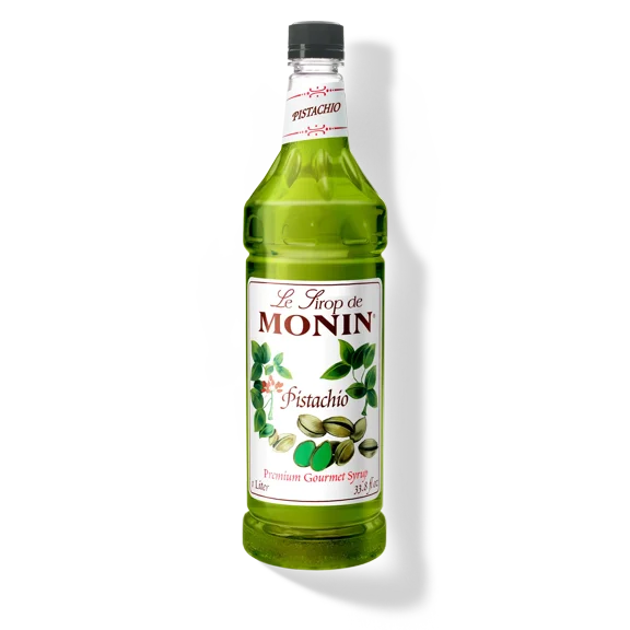 Monin Pistachio Syrup 1 Liter Plastic Bottle M-FR039F