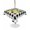 Black,Yellow, variant on Outdoor Tablecloth with Umbrella Hole for Patio/Picnic/Party/Camping, Summer Lemons Waterproof Table Cloth Rectangle Table Cover Washable, White Black Plaid Farmhouse Tropical Fruits (52"x 70")