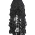 thumbnail image 3 of Falda estilo punk rock steampunk de encaje negro para mujer, vestido irregular, disfraz de cosplay (XL), 3 of 5