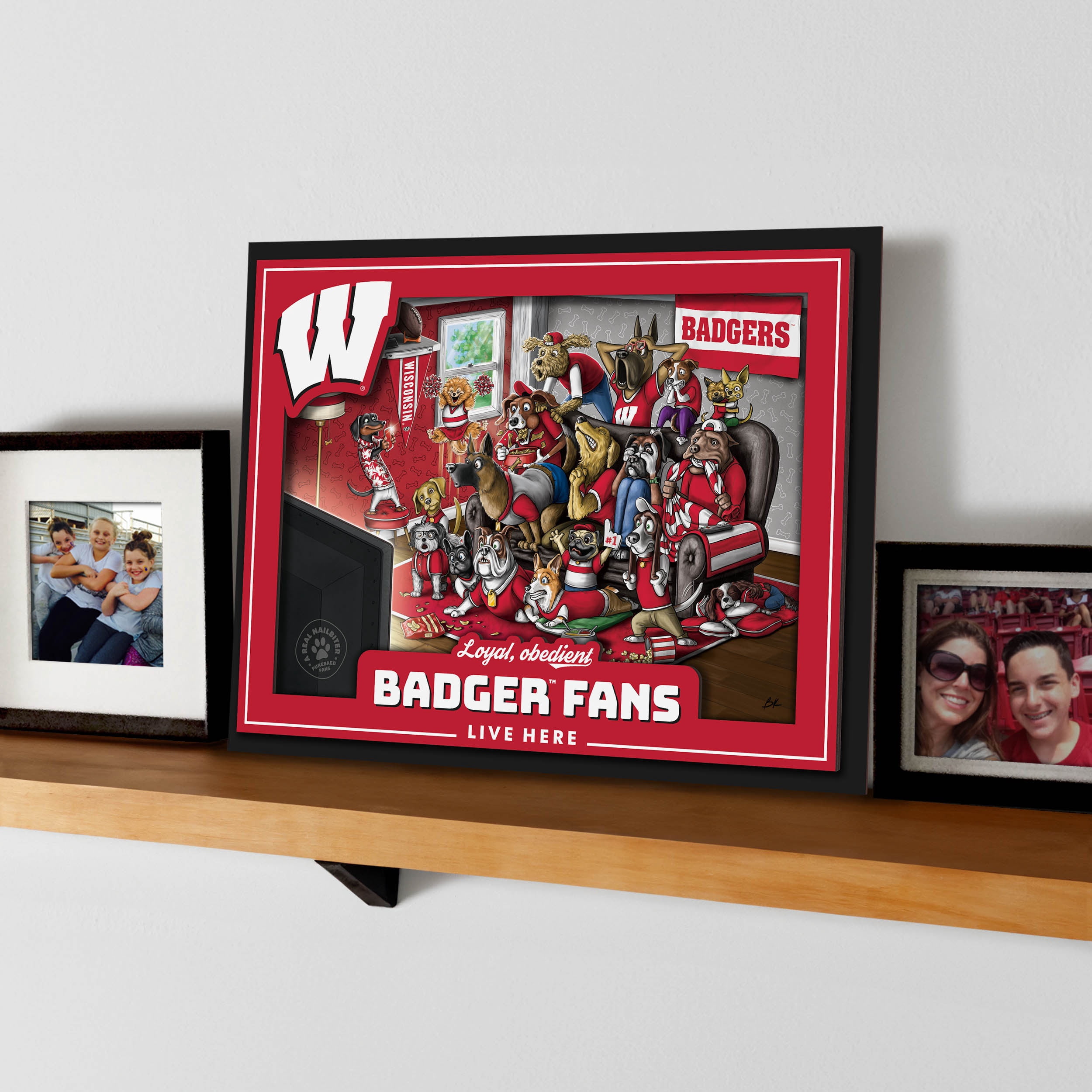 YouTheFan NCAA Wisconsin Badgers Purebred Fans Wall Art