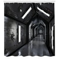 thumbnail image 3 of Ambesonne Space Shower Curtain, Dark Future Adventure, 69"Wx84"L, Greenish Grey, 3 of 3