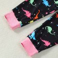 thumbnail image 2 of Gibobby Conjunto 2PCS niño Pantalones para niños pequeños Trajes Niñas Otoño animados Dinosaurio Impresiones Tops Pantalones Manga larga Ropa de invierno(Rosa, 3-4 Años), 2 of 5