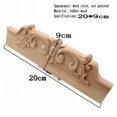 thumbnail image 2 of Tallado de madera Embrión blanco Flor decorativa madera sólido estilo europeo decoración del hogar accesorios puerta largo aplique, 2 of 7