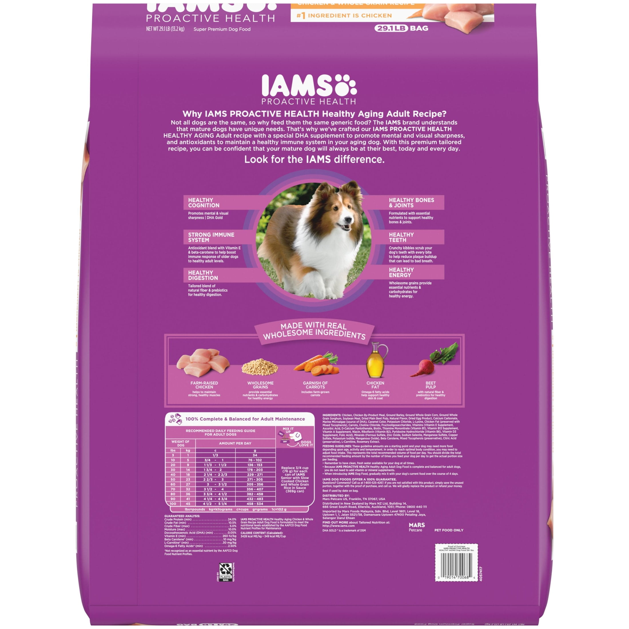 IAMS Proactive Health Adult Dry Dog Food, Large Breed Senior Dog Food, 29.1 lb. Bag
