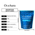 thumbnail image 2 of OceAura Magnesium Bath Flakes Ultra with OptiMSM | Pure Zechstein Magnesium Chloride Soak | Post-Workout Muscle Recovery Bath Salt Alternative | 100g Resealable Bag,4PC, 2 of 8