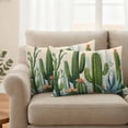 thumbnail image 3 of Outdoor Waterproof Pillow Covers Summer Cactus Tropical Plants Decorative Throw Pillow Protectors,Pillowcase Cushion Cases for Patio Sofa Garden Couch,20x12in,Pack of 2, 3 of 14
