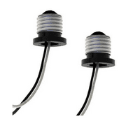 Pack of 2 - Medium Edison E26 Base Male Screw In Light Bulb Socket Pigtail - Ceiling LED Retrofit Power Adapter