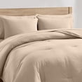 thumbnail image 6 of Ravure Queen Comforter Set, Modern Solid Queen Size Comforter Set, 7-Pc All Season Bedding Comforter Set, Dune Sand, 6 of 8