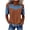 Brown, variant on Women's Denim Spliced Polka Dot Print Tops Trendy Cut Out Cold Shoulder Tunic Blouses Loose Fit Dressy Casual Crew Neck Short Sleeve Tshirts M