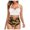 White, variant on AIEOTT Two Piece Swimsuit For Women Clearance,Two Piece Bathing Suit, Women Floral Print High Waist Crop Tops Shorts Two Piece Swimwear HalterBeachwear, Plus Size Swim Suit