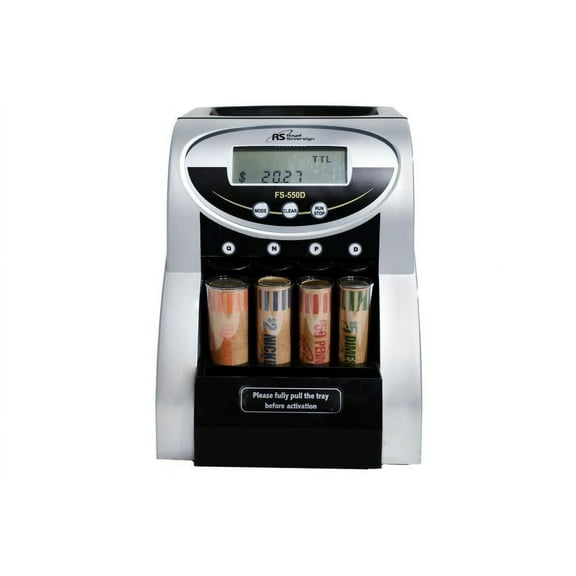 Royal Sovereign 1 Row Electric Coin Counter, Patented Anti-Jam Technology, Digital Counting Display (FS-550D)